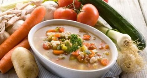 Supă de piure de legume pentru gastrită